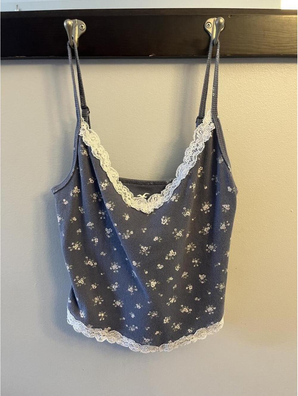Hollister Co. Women's Blue and Navy Vests-tanks-cami